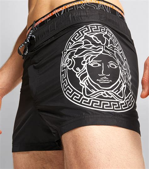 versace medusa swim trunks|Embroidered Medusa Swim Boardshorts .